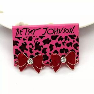 Betsey Johnson Red Bow Earrings